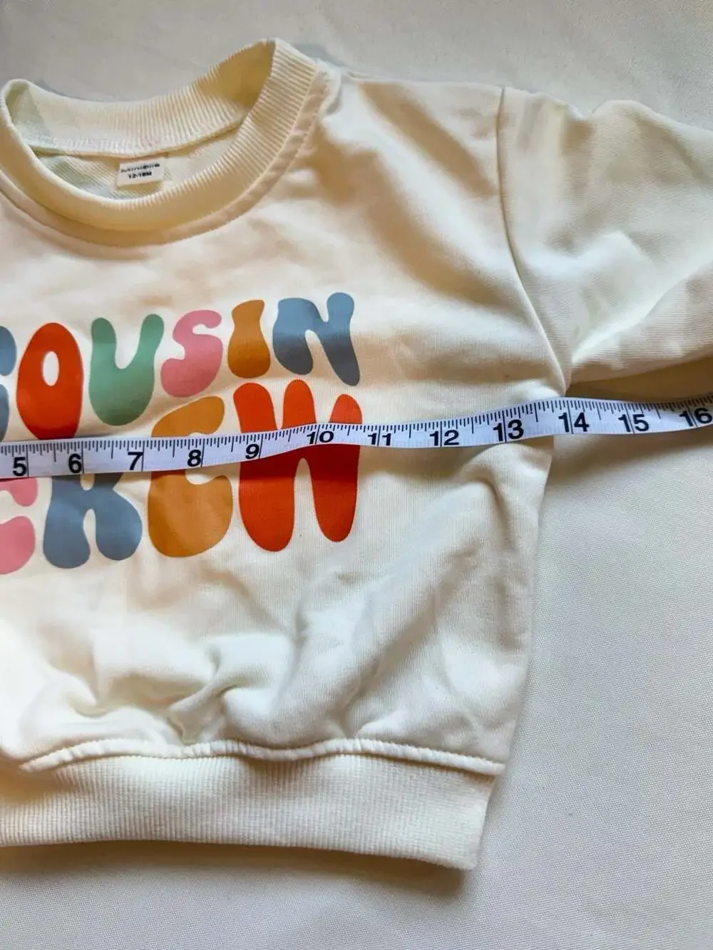 Retro Cousin Crew Sweatshirt Groovy Graphic Toddler Baby Neutral 12-18M